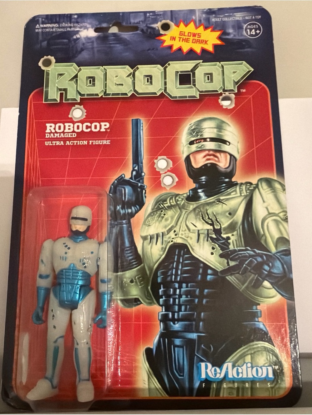 Super7 Reaction Robocop Damaged Glow in Dark figure 03640 Sealed NIB